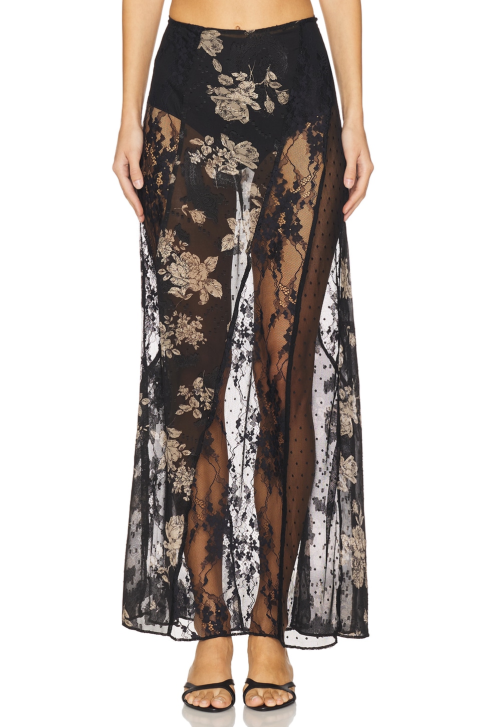 Jaded London Panelled Maxi Skirt