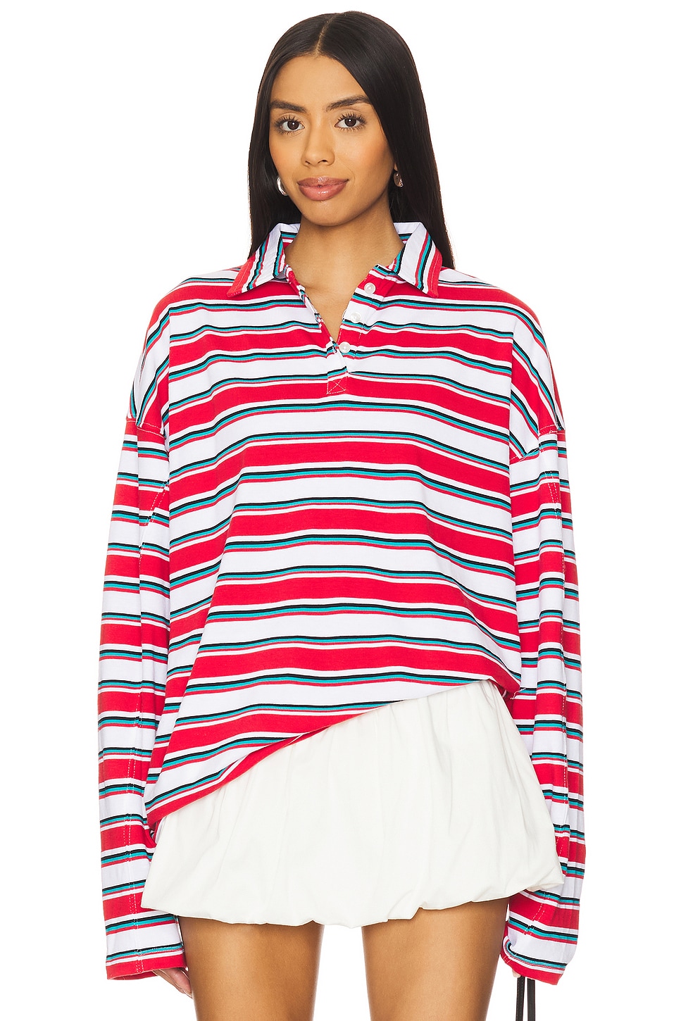 Jaded London Oversized Stripe Long Sleeve Top