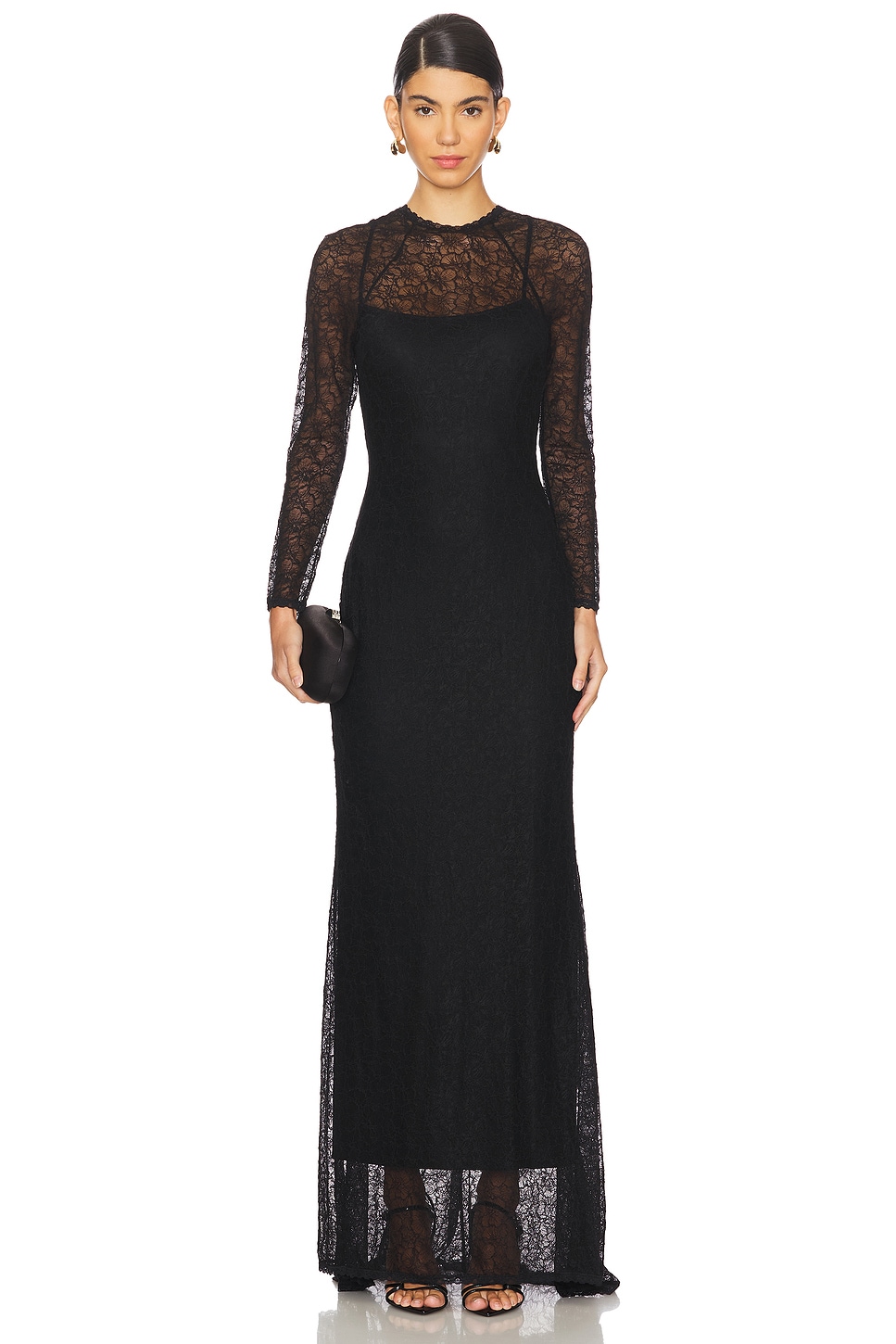 SIMKHAI Stacy Longsleeve Gown