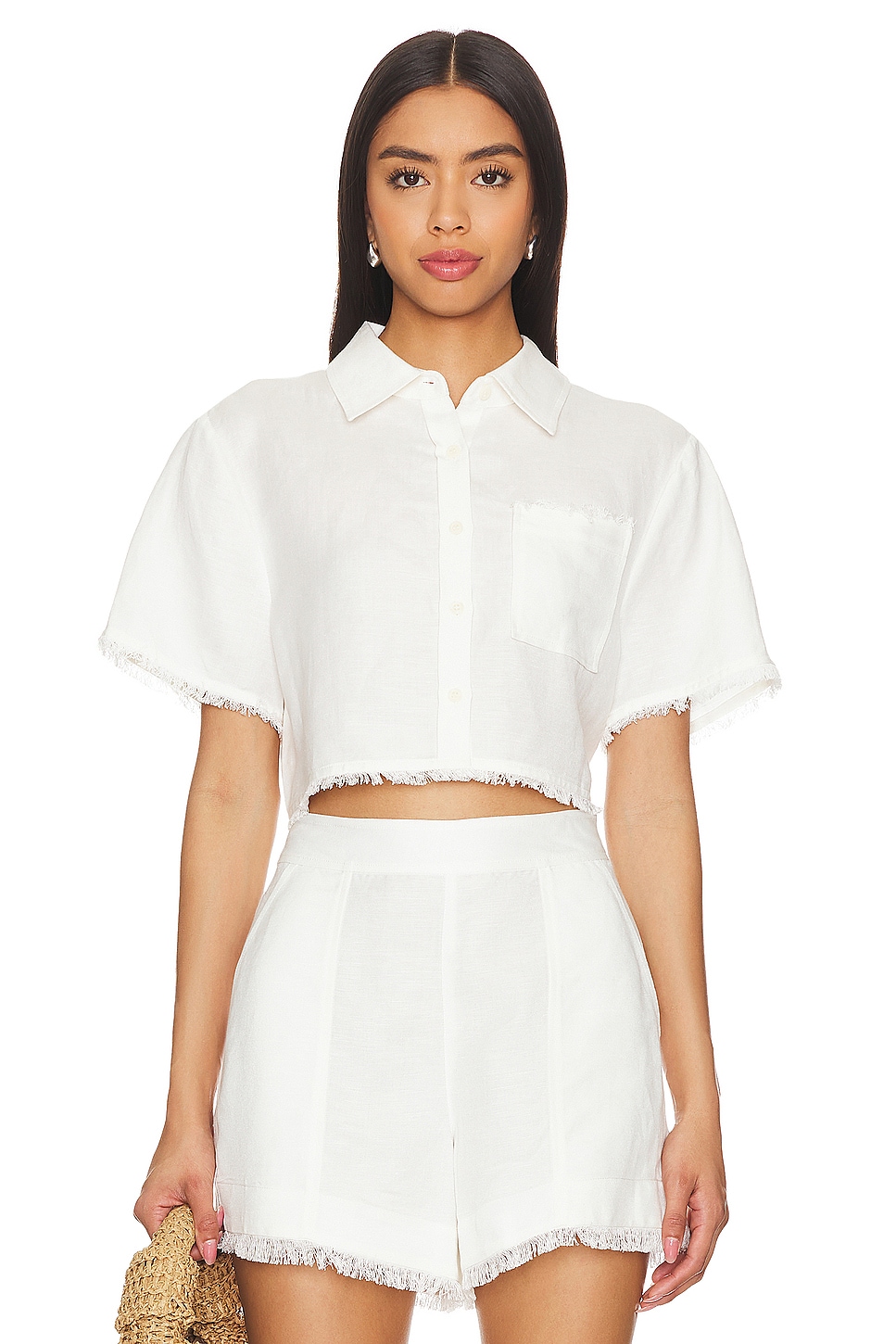 SIMKHAI Solange Cropped Shirt