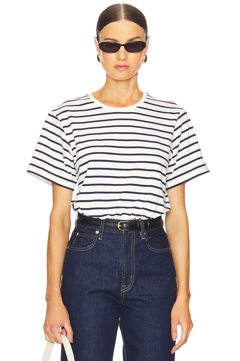 SIMKHAI Jojo Short Sleeve Cropped Tee