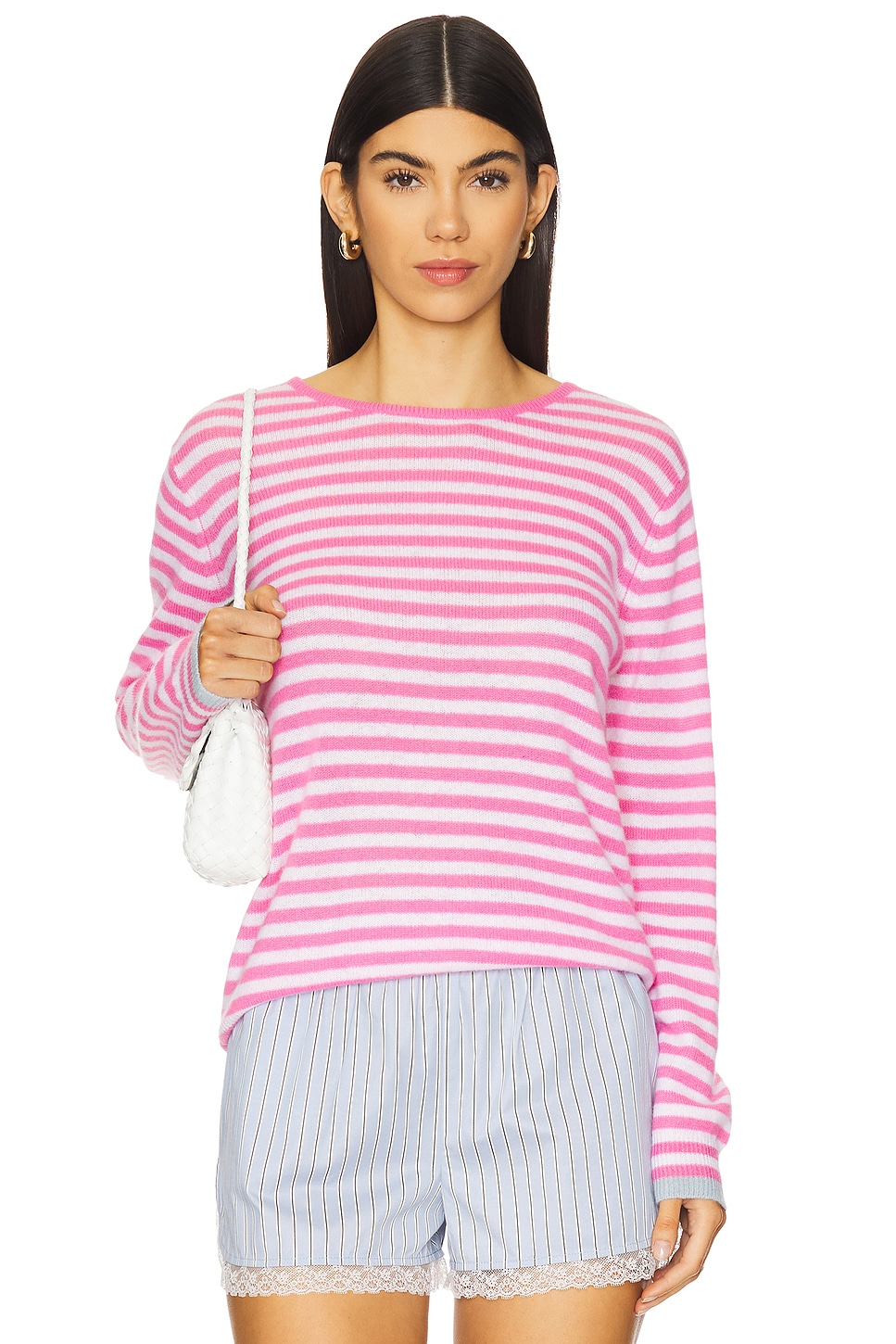 JUMPER 1234 Tipped Little Stripe Crew Sweater