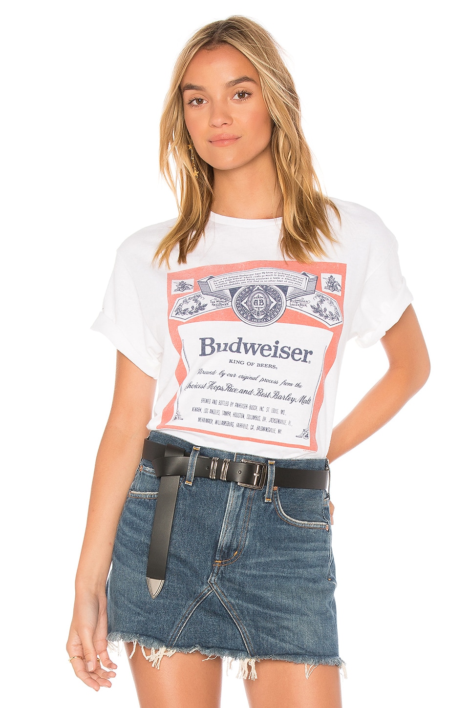 Junk Food Budweiser Label Tee