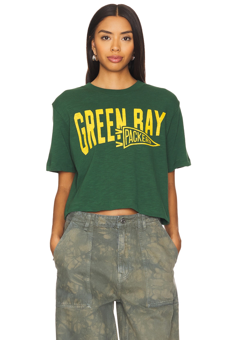 Junk Food Packers Dual Threat Mock Neck Crop Tee