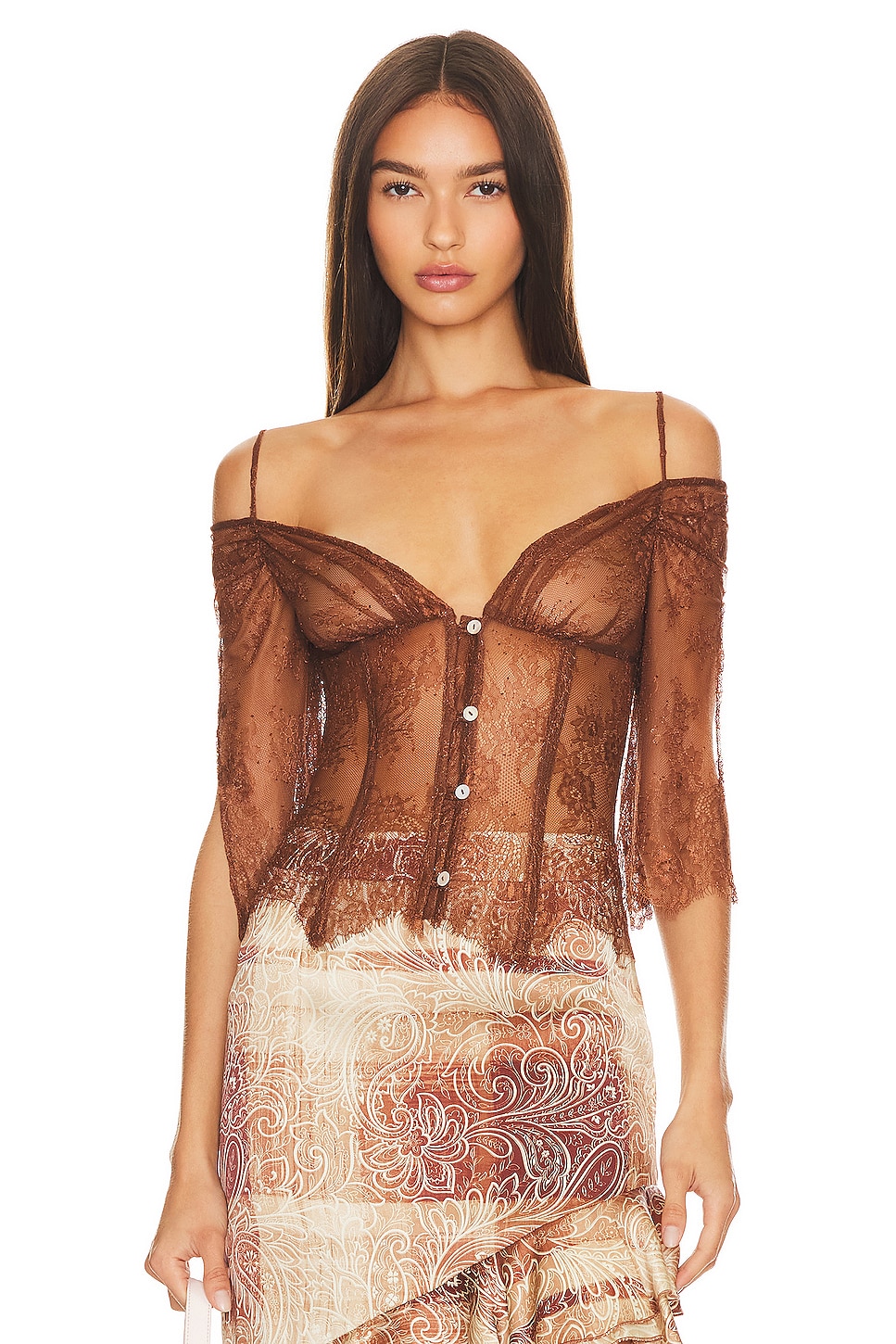 Kim Shui Lace Off Shoulder Top