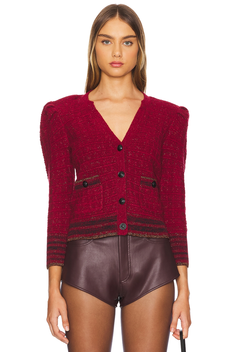 L'Academie Jenni Waffle Stitch Cardi