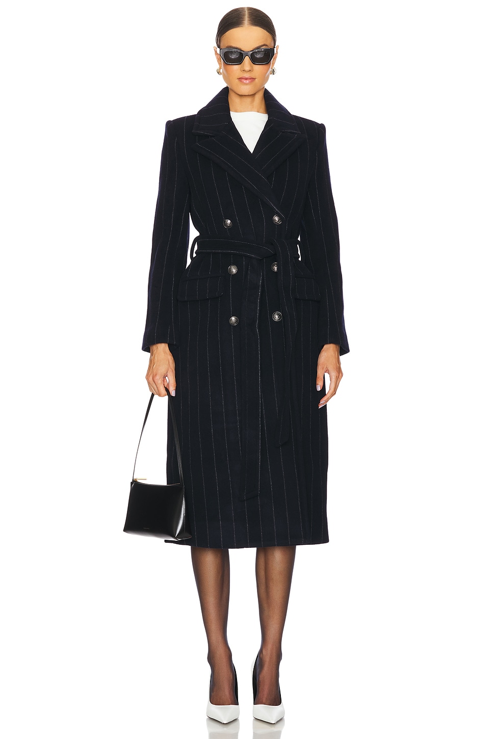 L'Academie Olina Long Coat With Belt