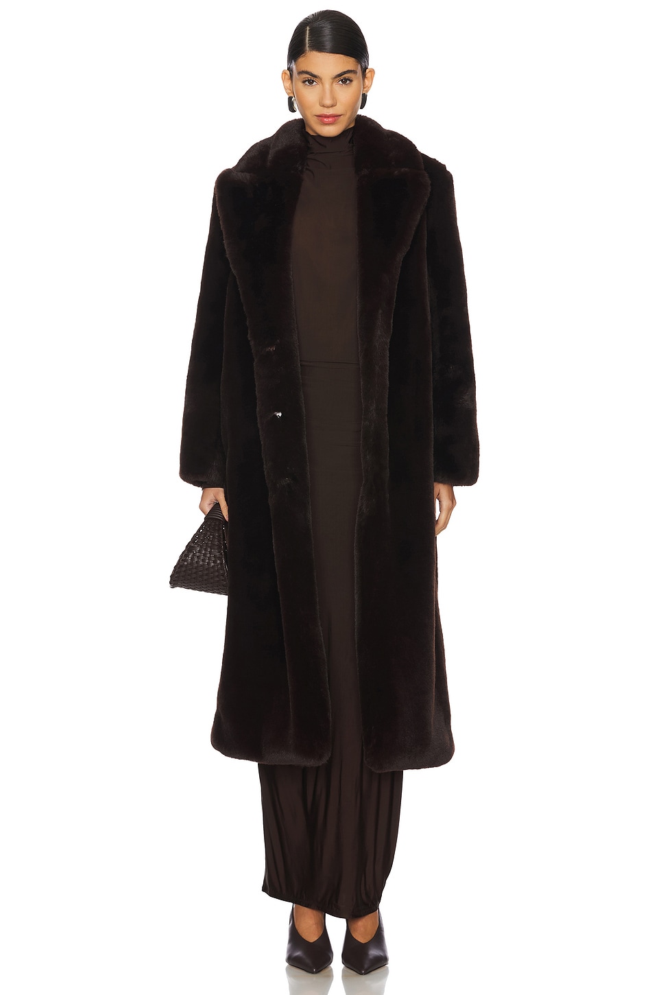 L'Academie Lizbeth Long Faux Fur Jacket