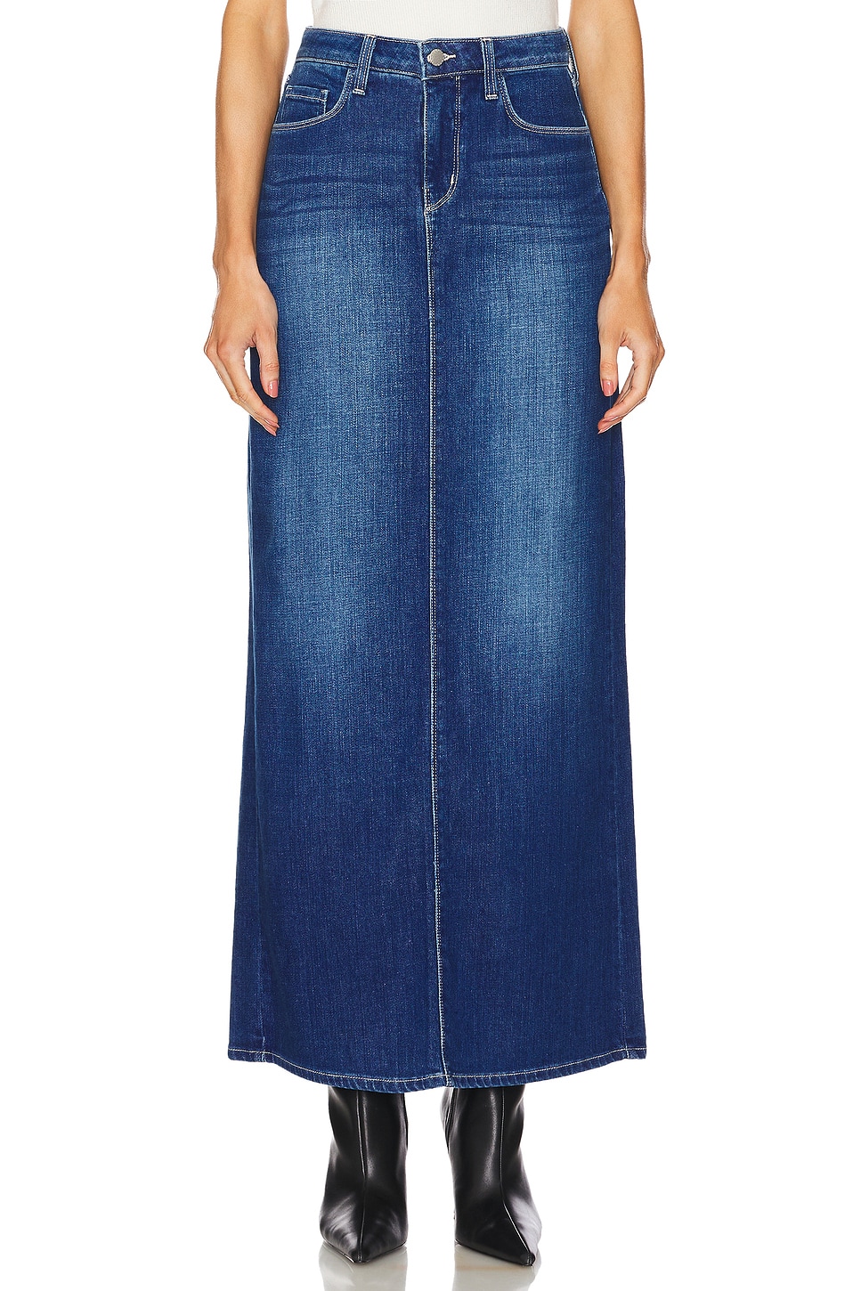 L'Academie Miriam Denim Maxi Skirt