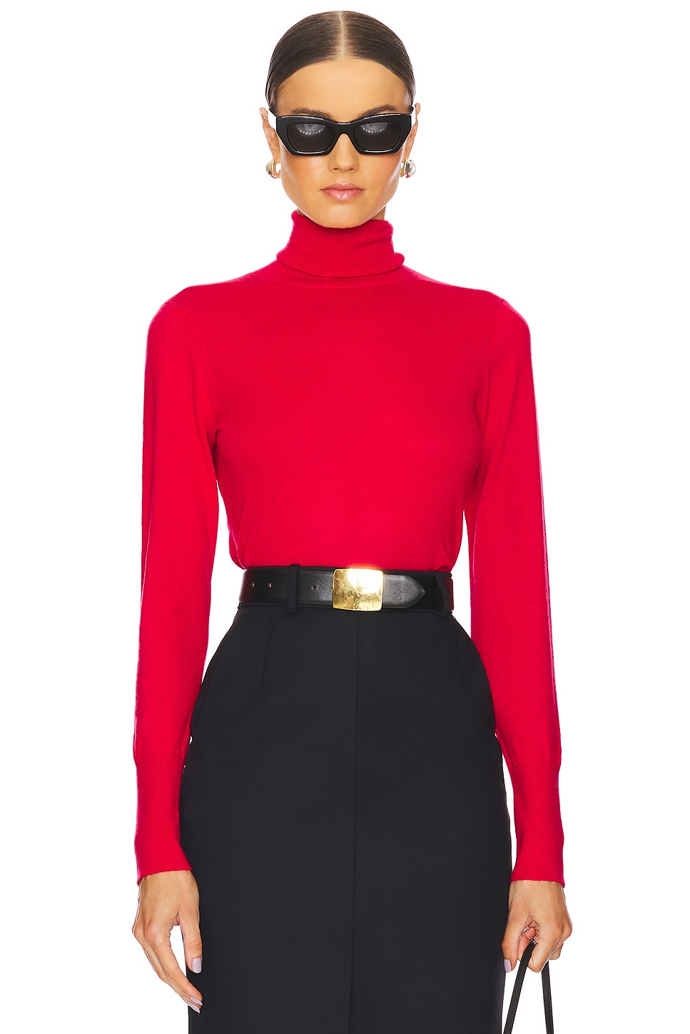 L'Academie Flora Turtleneck Top