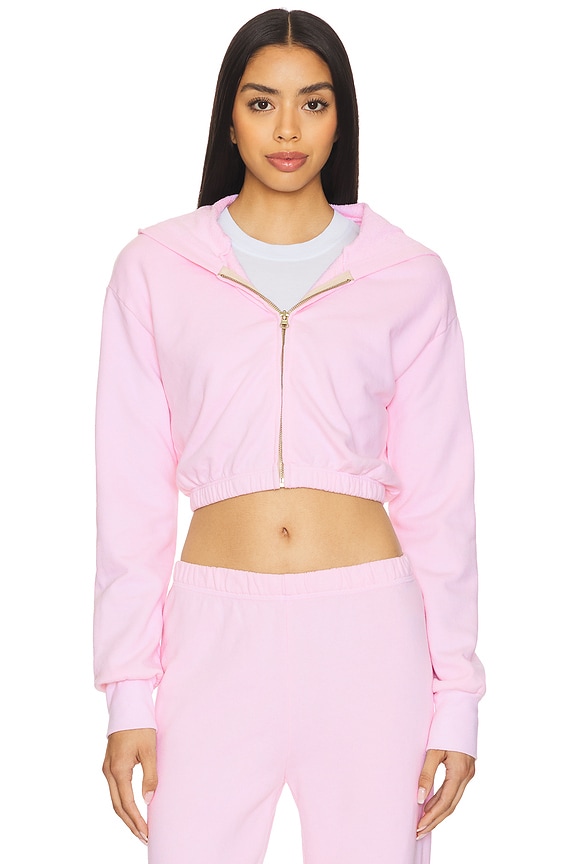 LA Made Zip Up Crop Hoodie