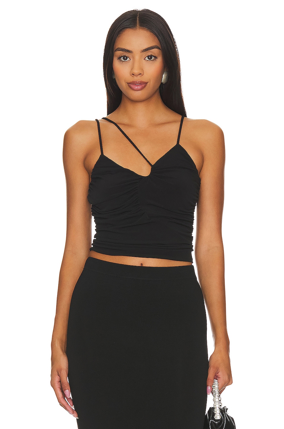 Lanston Ruched Asymmetrical Tank