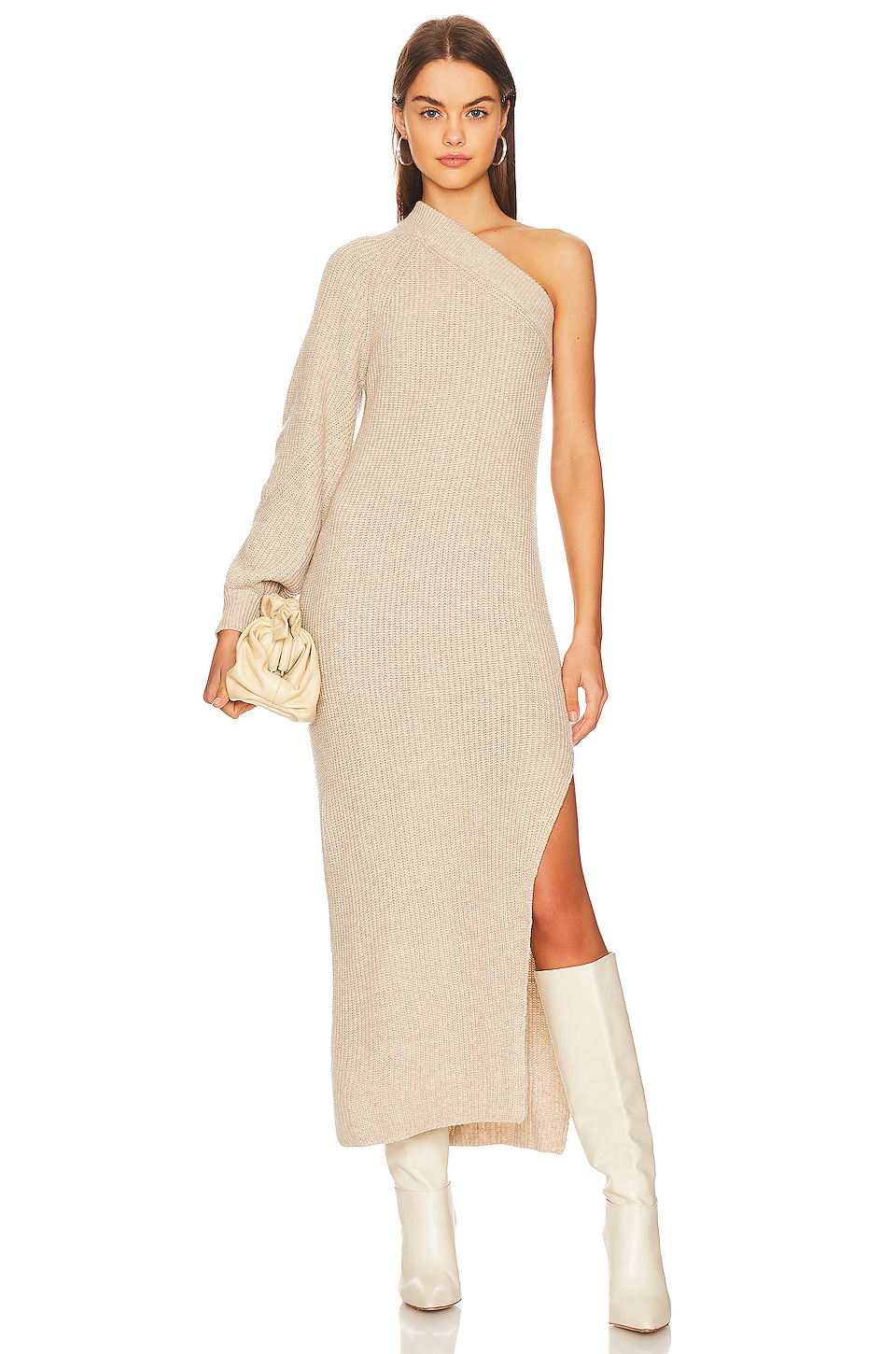 L'Academie Feride One Shoulder Midi Dress