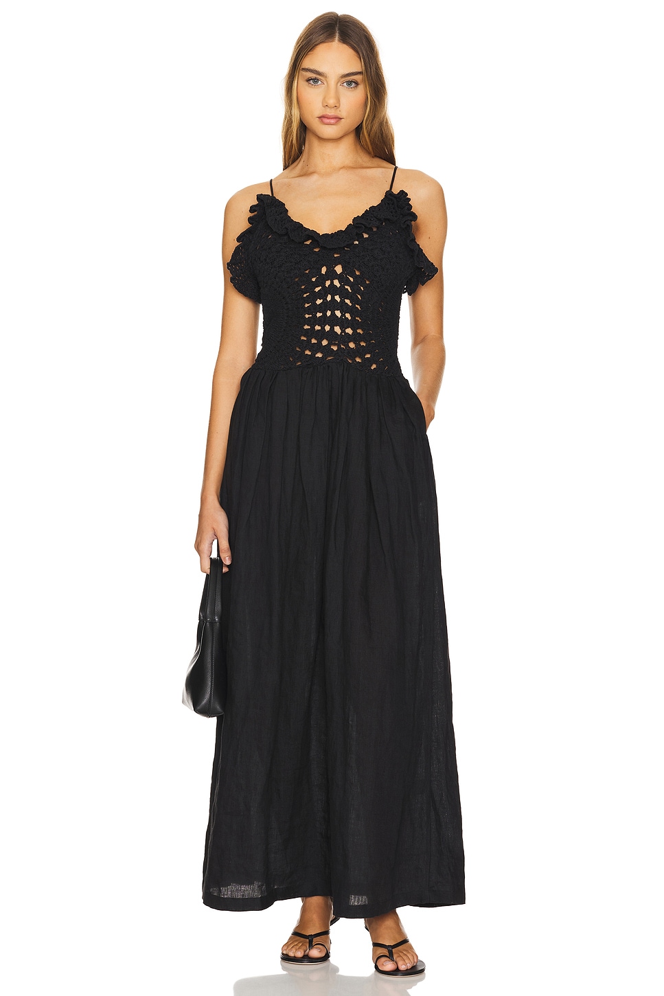 L'Academie by Marianna Sylvie Crochet Maxi Dress