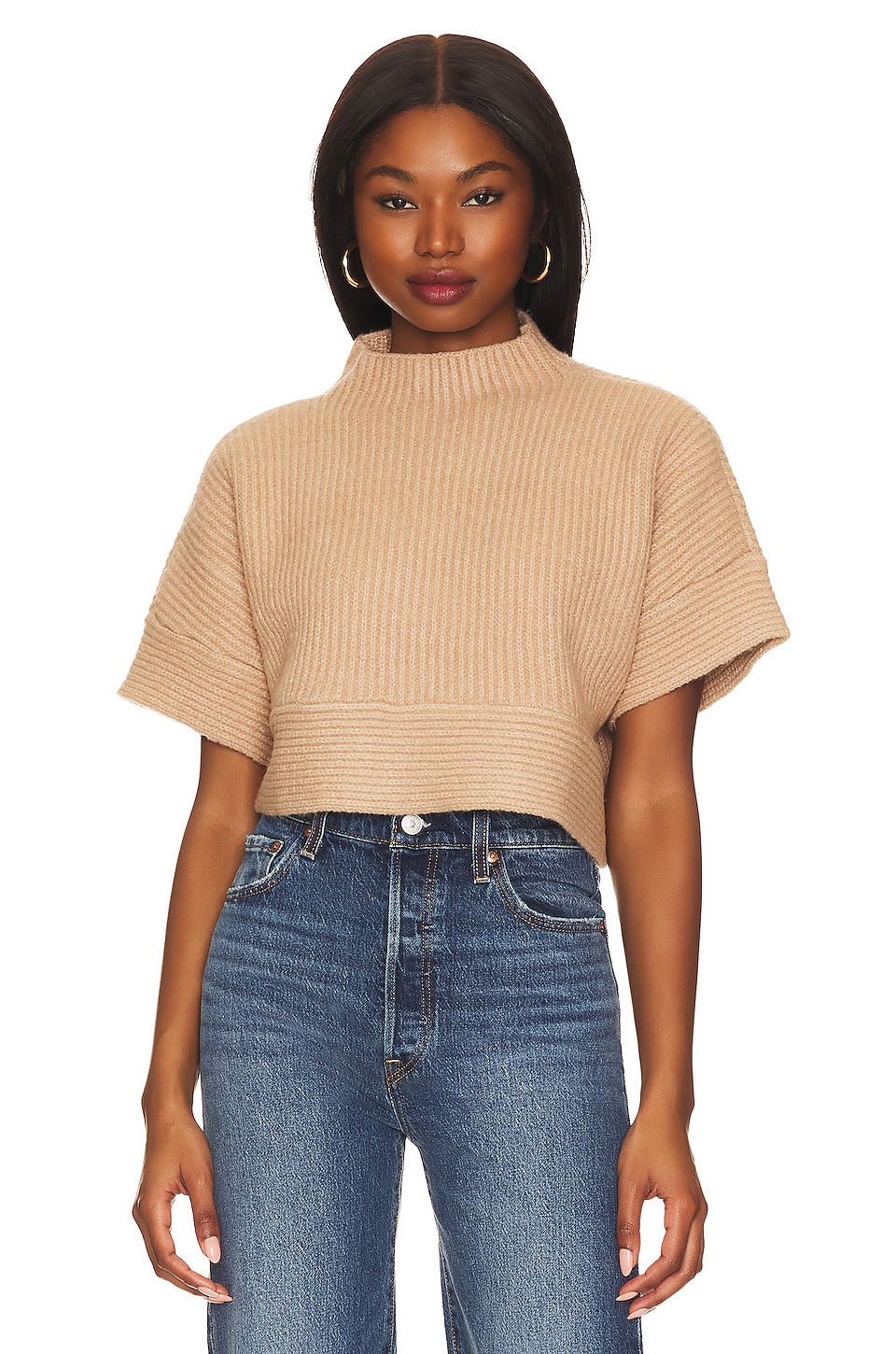 L'Academie Aurela Mock Neck Pullover