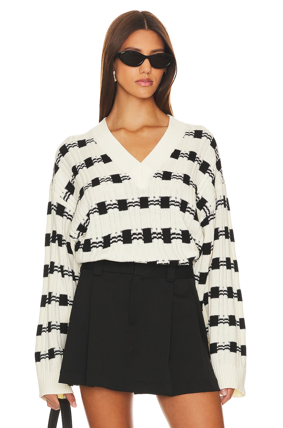 L'Academie Evran Check Sweater