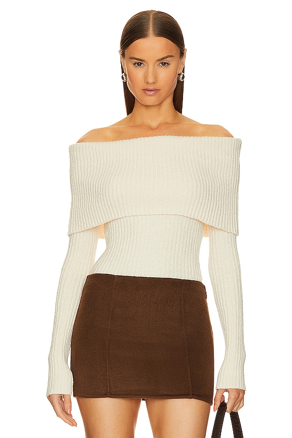 L'Academie Namir Off Shoulder Sweater