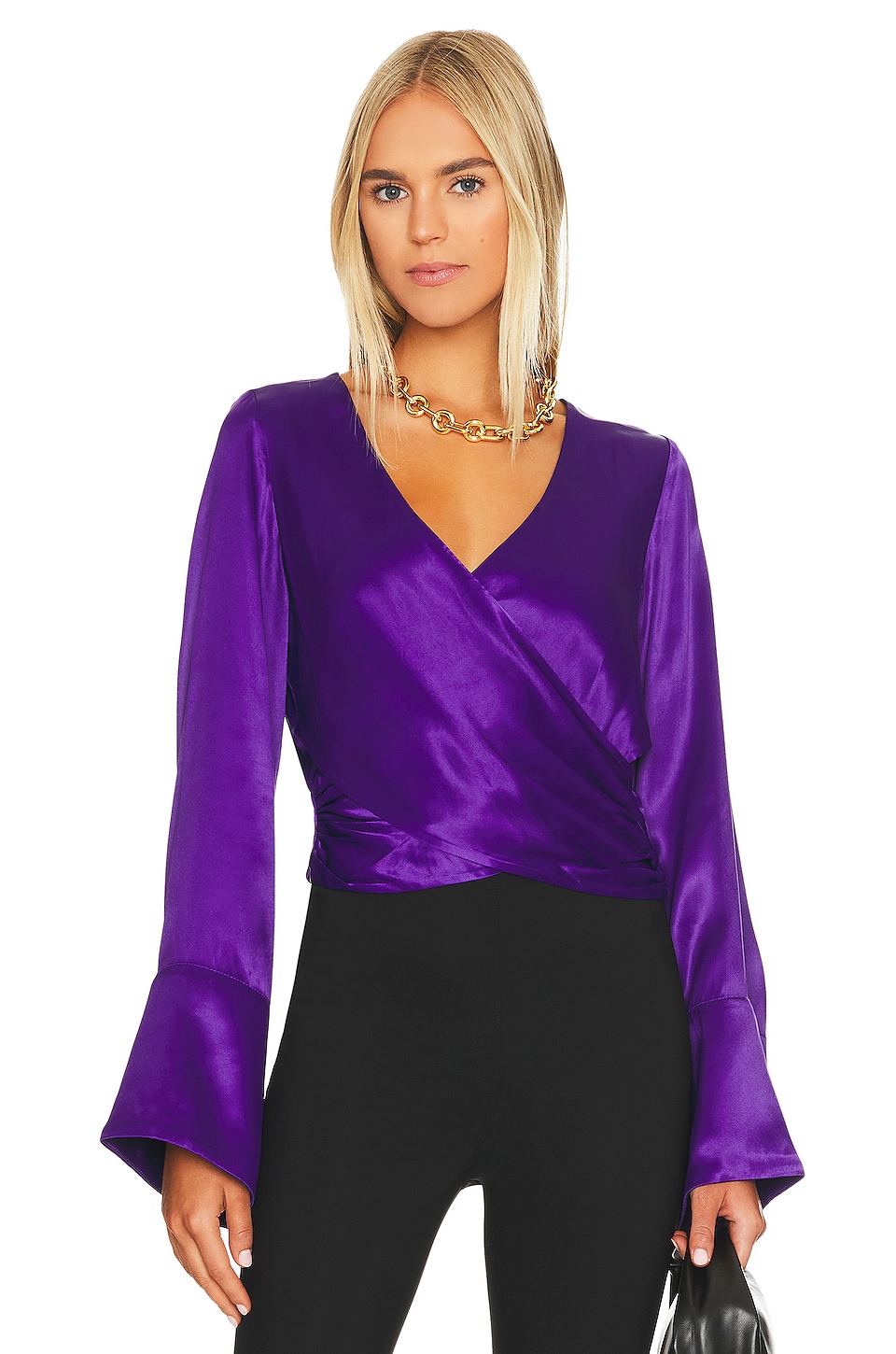 L'Academie Shiloh Wrap Top