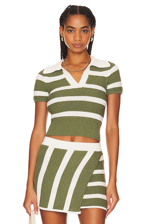 L'Academie Drea Striped Knit Top