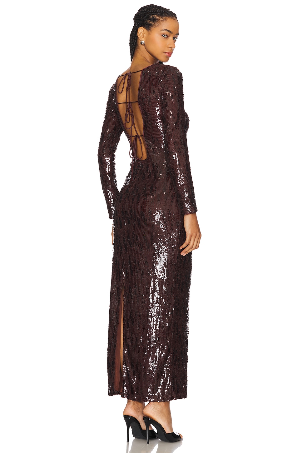 Line & Dot Sequins Maxi Dress