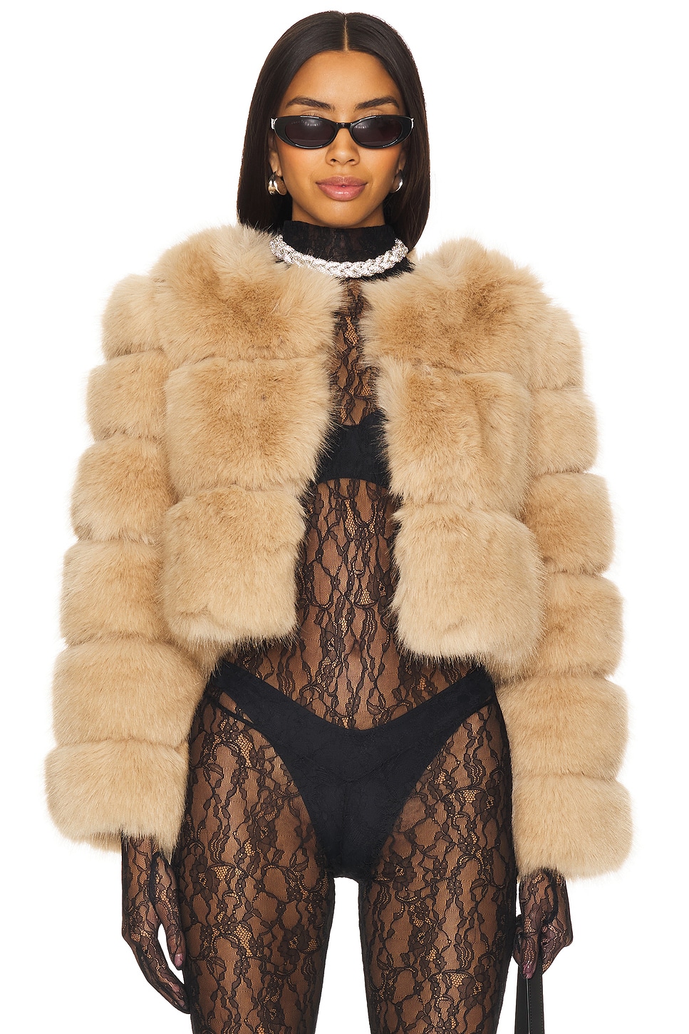 Line & Dot Liana Faux Fur Jacket