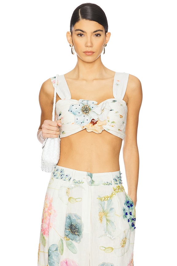 LA FUORI Blossom Belle Pleated Crop Top