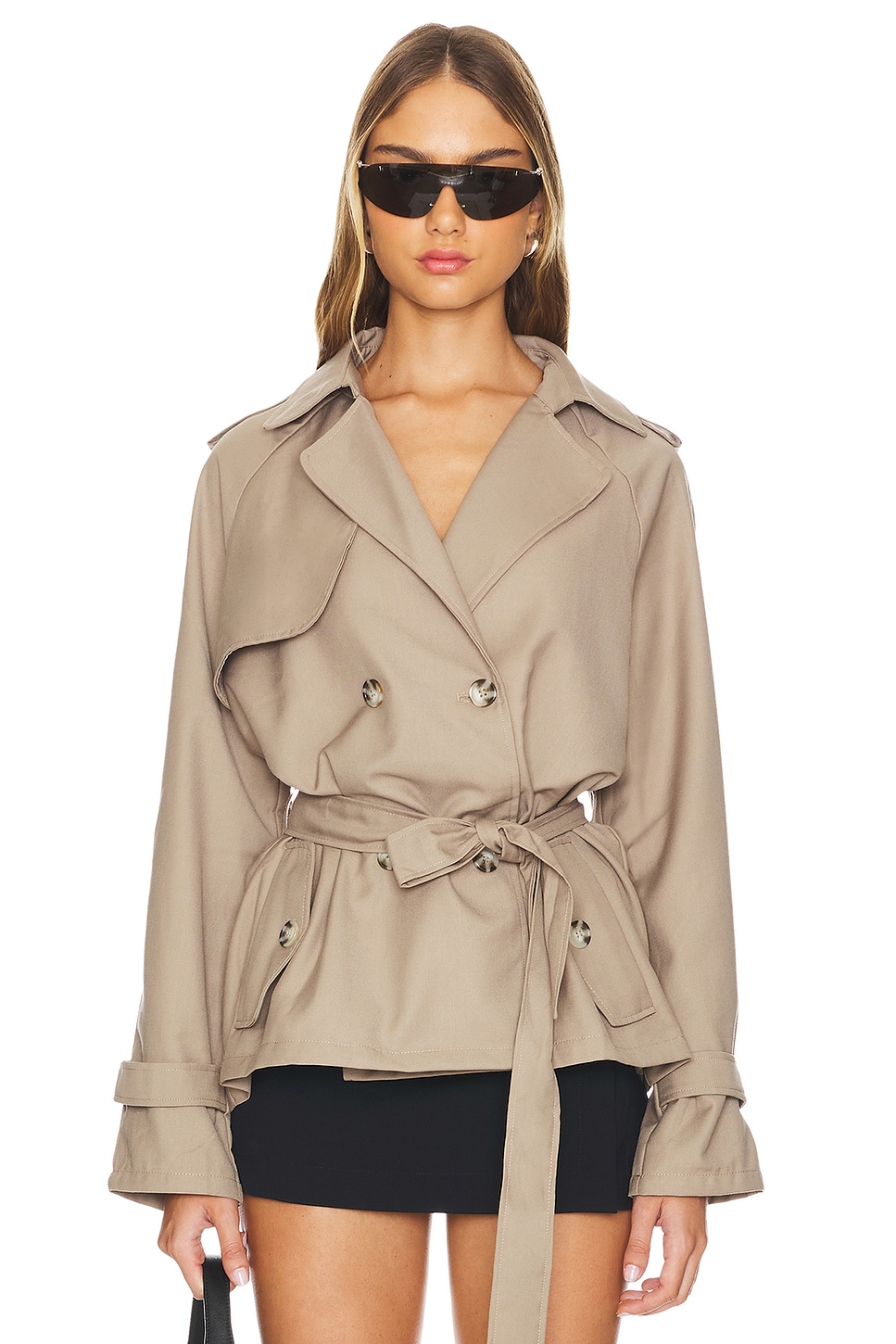 LIONESS Cropped Trencherous Coat