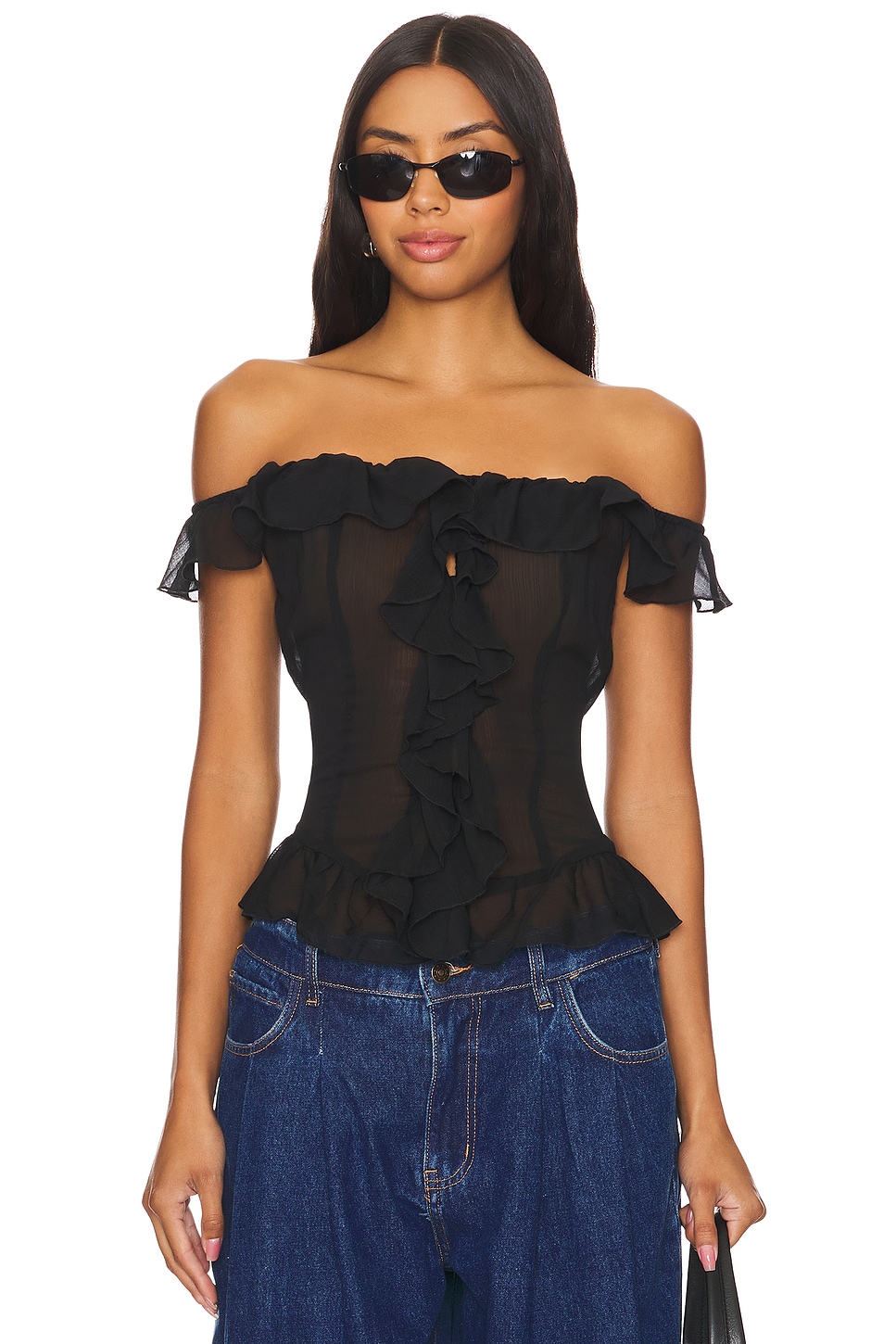 LIONESS Timeless Ruffle Top