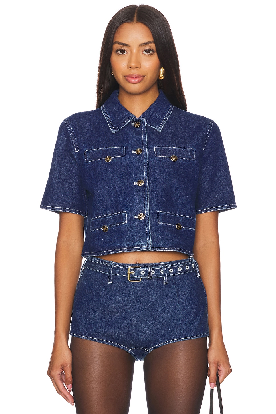 LIONESS Halston Denim Top