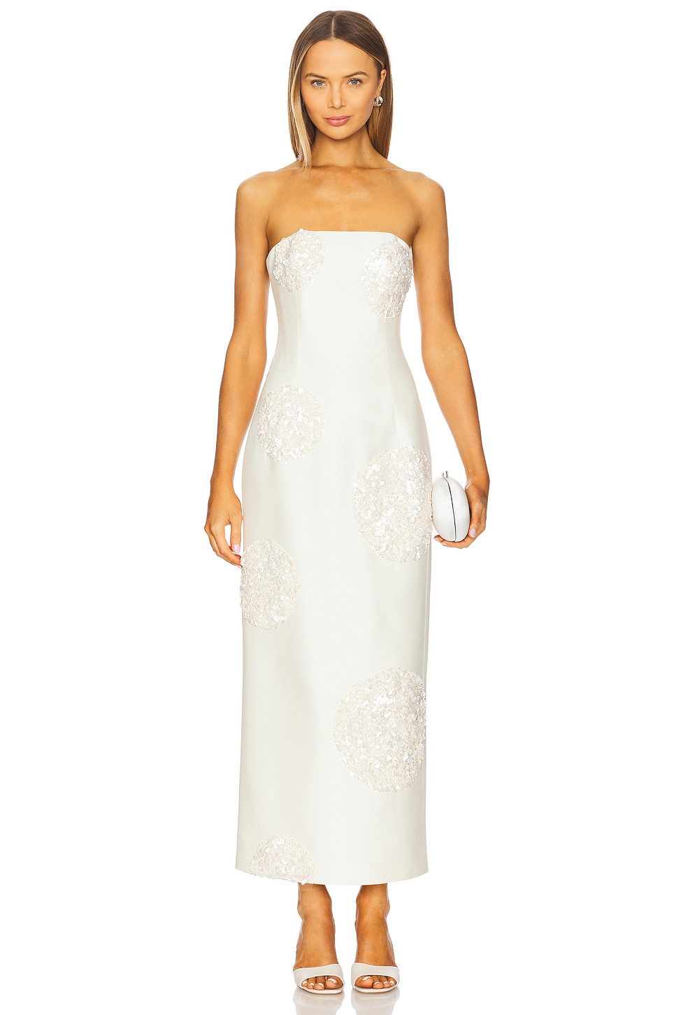 LEO LIN Rayna Embellished Bustier Maxi Dress