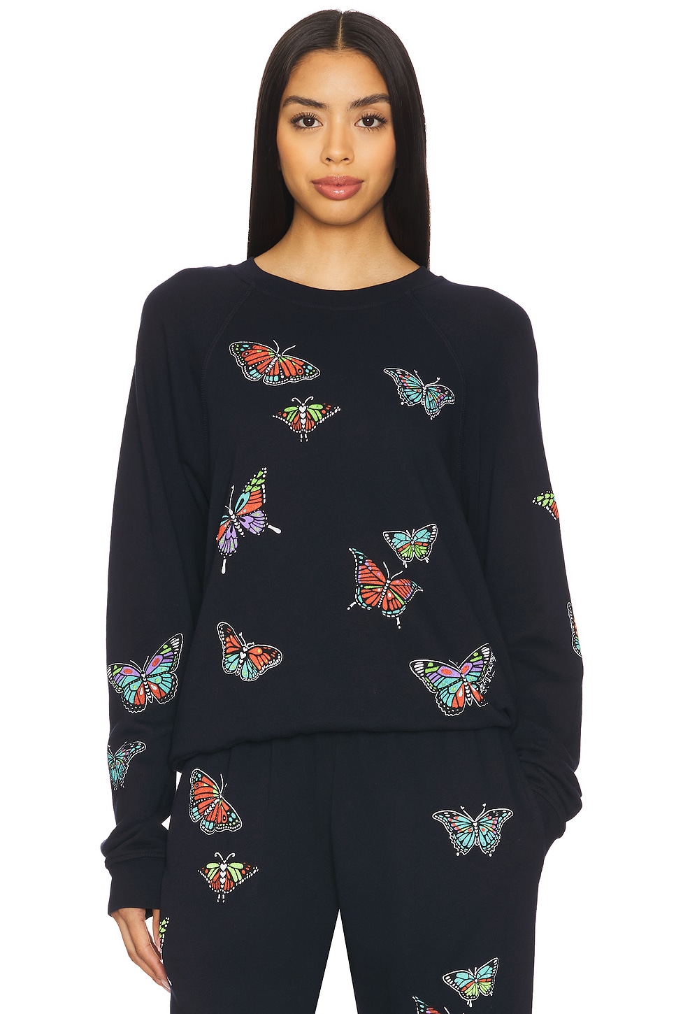 Lauren Moshi Anela Vintage Butterflies Pullover