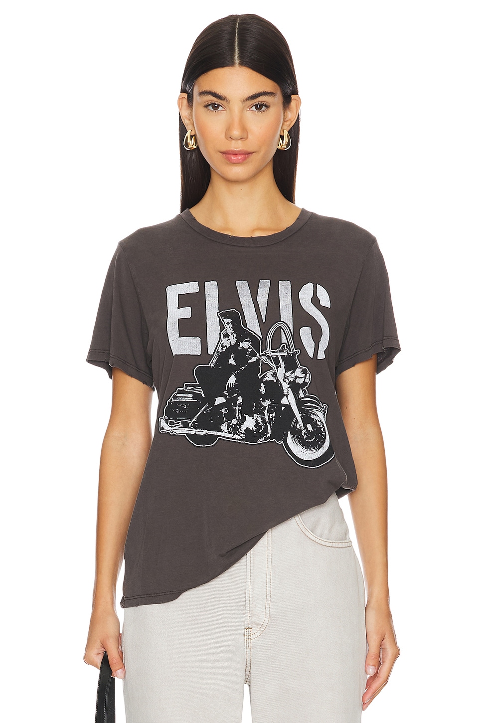 Lauren Moshi Wolf Boyfriend Tee Vintage Elvis