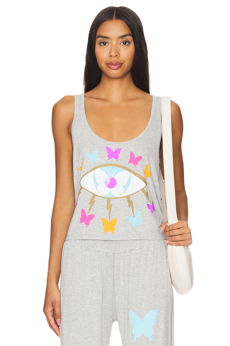 Lauren Moshi Rosetta Crop Tank Butterfly Eye