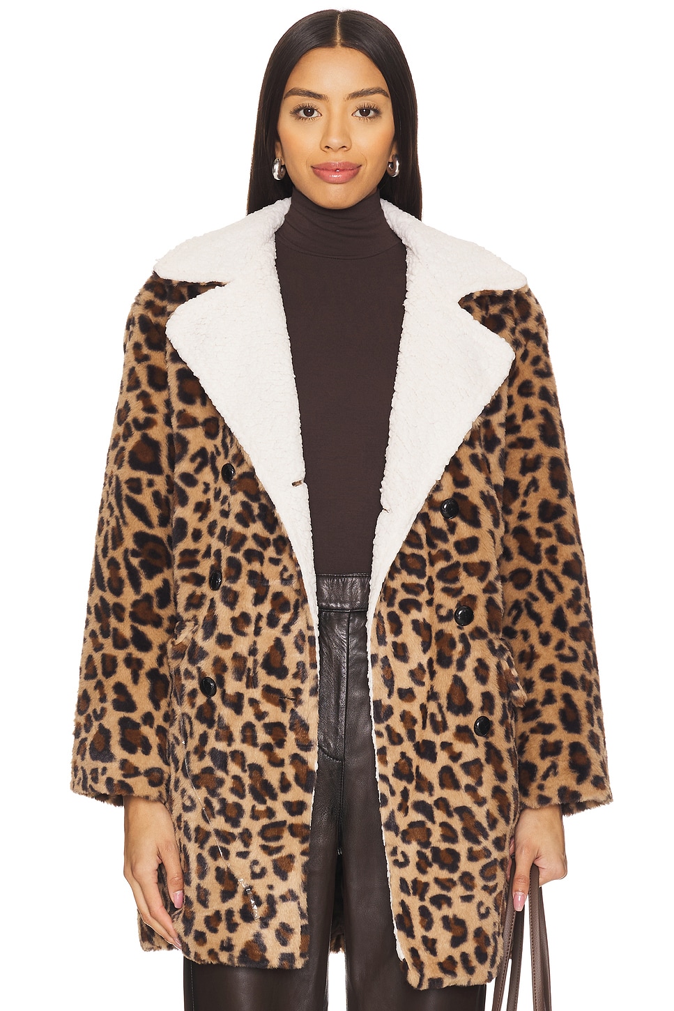 LNA Rana Faux Leopard Jacket