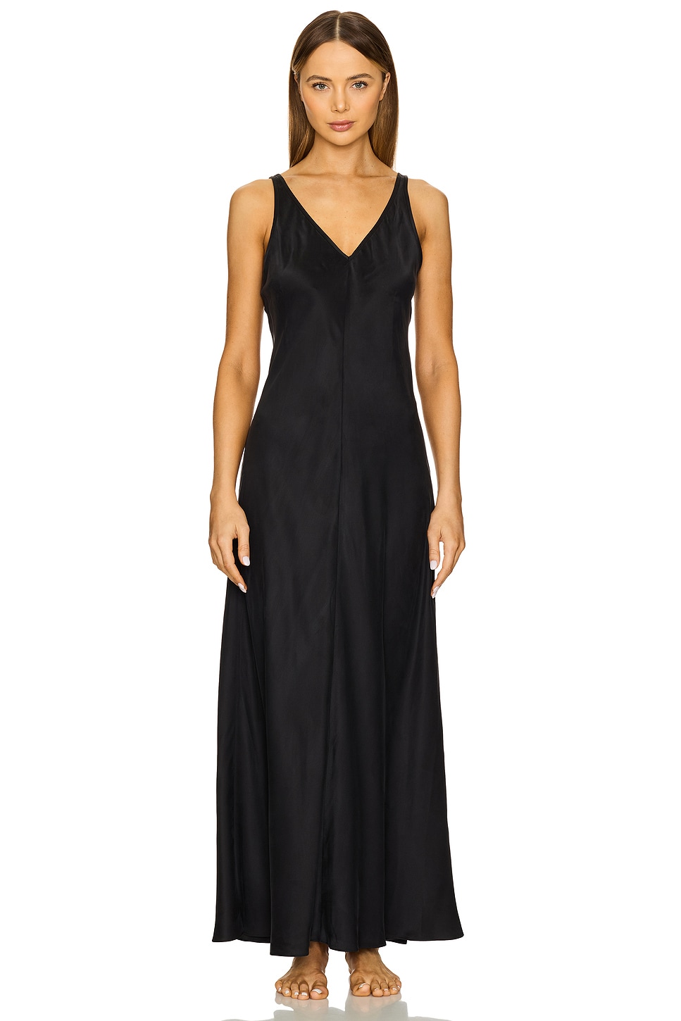 LUNYA Washable Silk Maxi Bias Dress