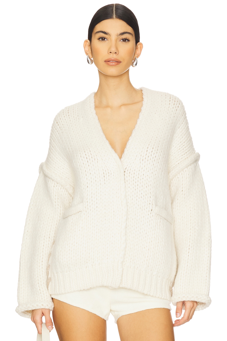 LUNYA Lofty Wool Whip Stitch Cardigan