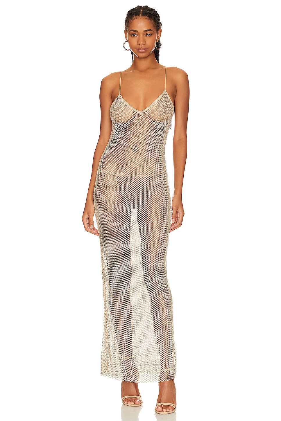 LOBA Delfina Crystal Net Gown