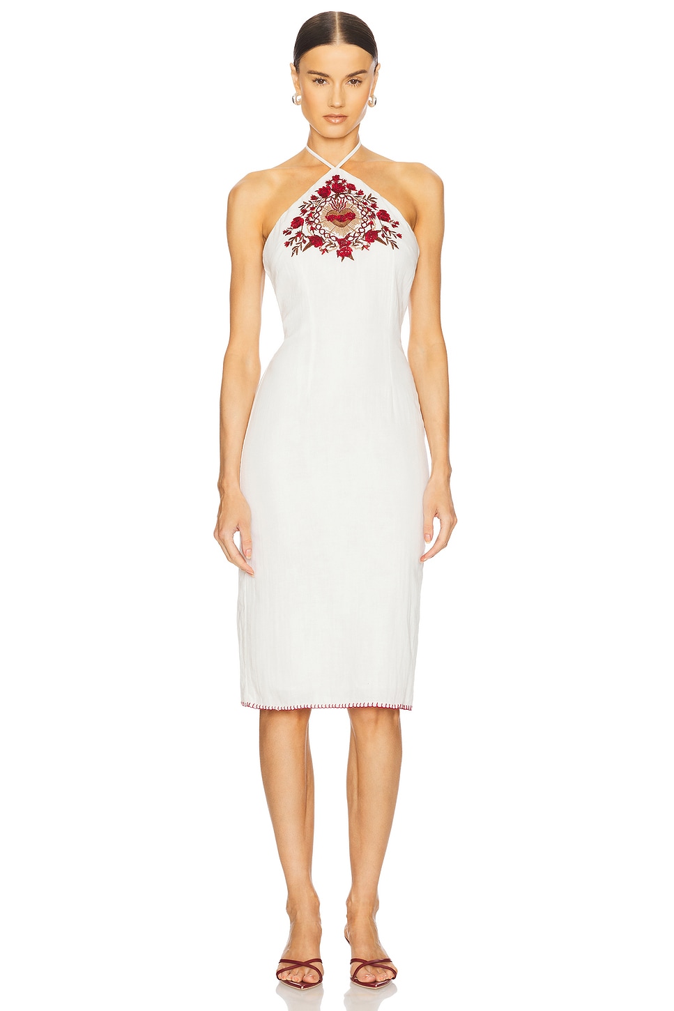 LOBA Maria Embroidered Dress