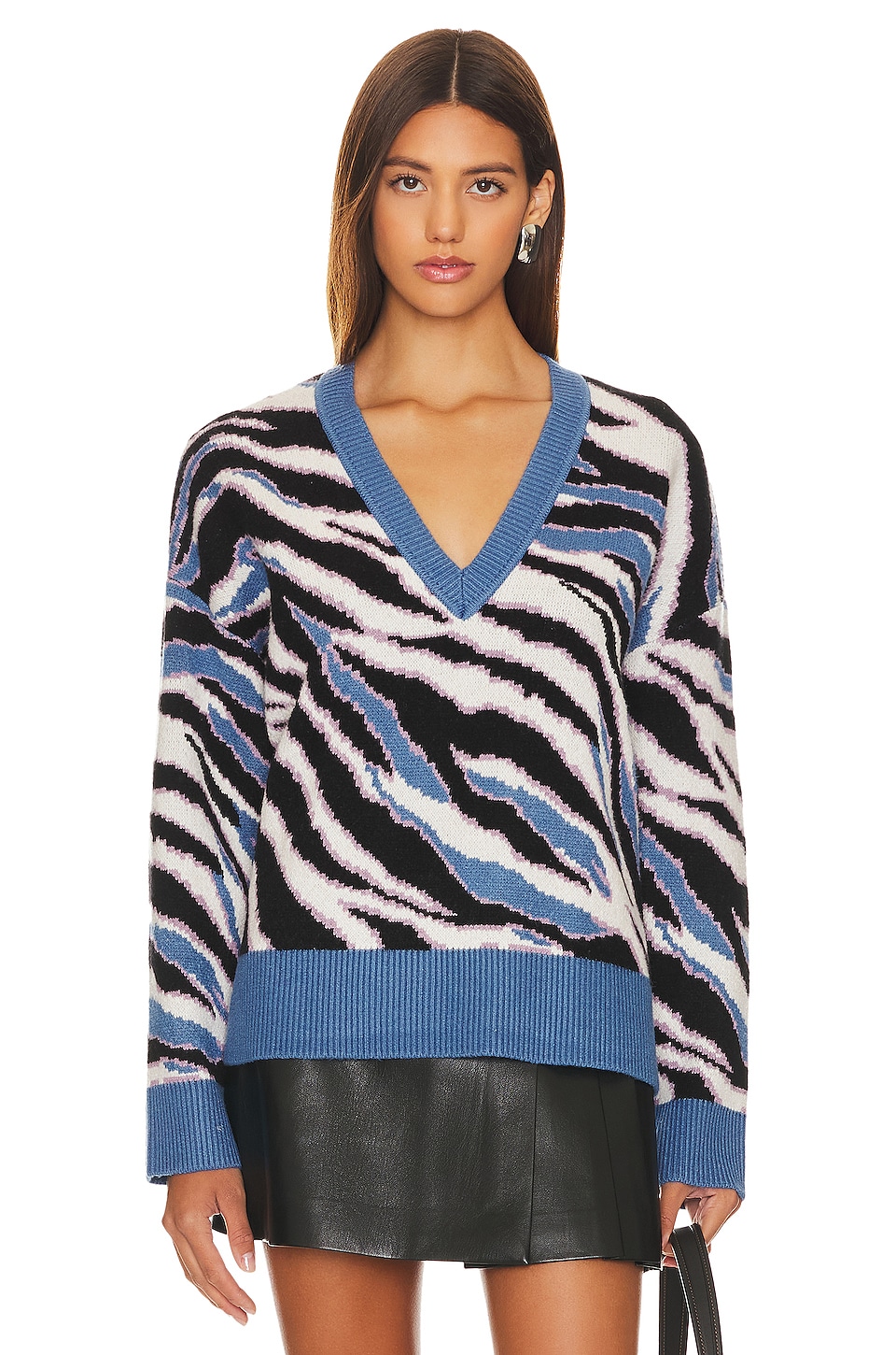 Lovers and Friends Abstract V Neck Sweater