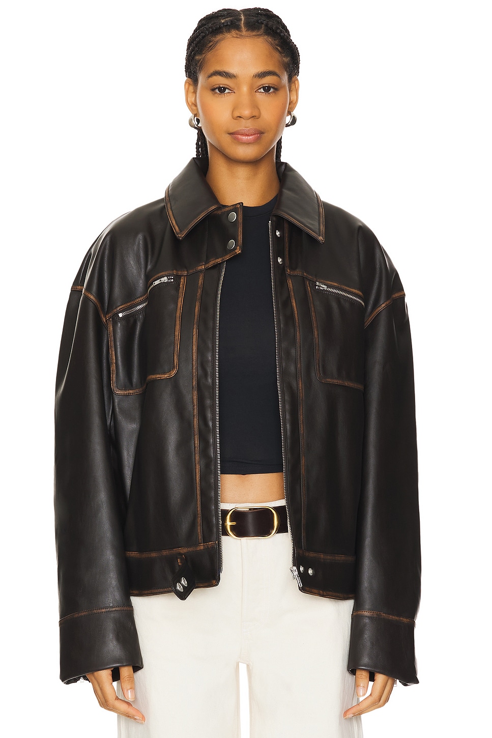 Lovers and Friends Brinley Faux Leather Jacket