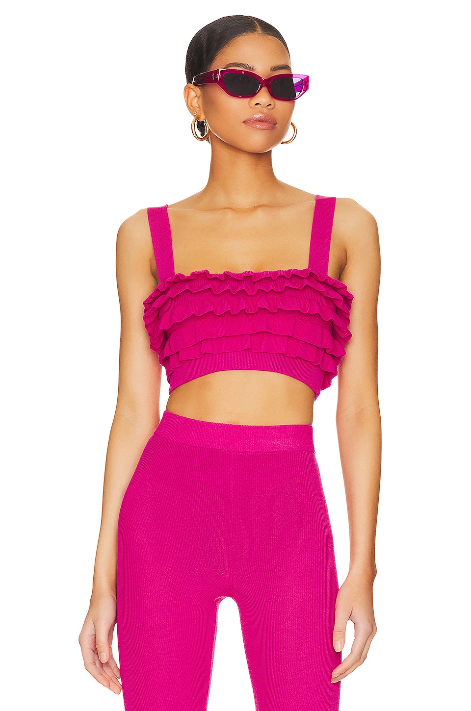 Lovers and Friends Razi Ruffle Knit Crop Top