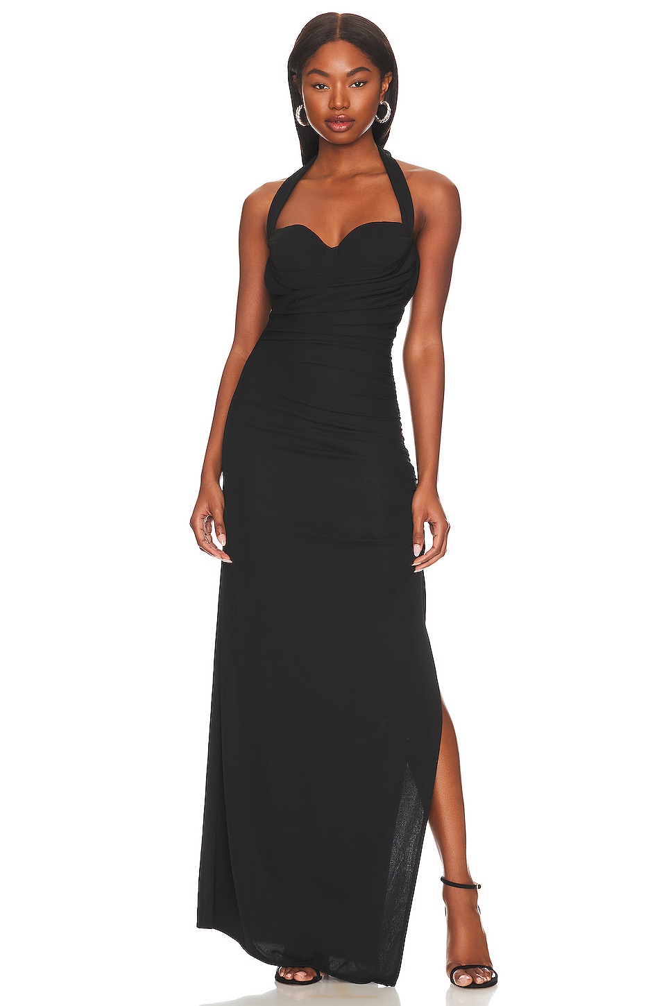 LPA Naima Ruched Maxi Dress