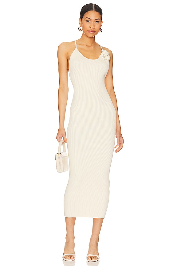 LPA Dara Rosette Midi Dress