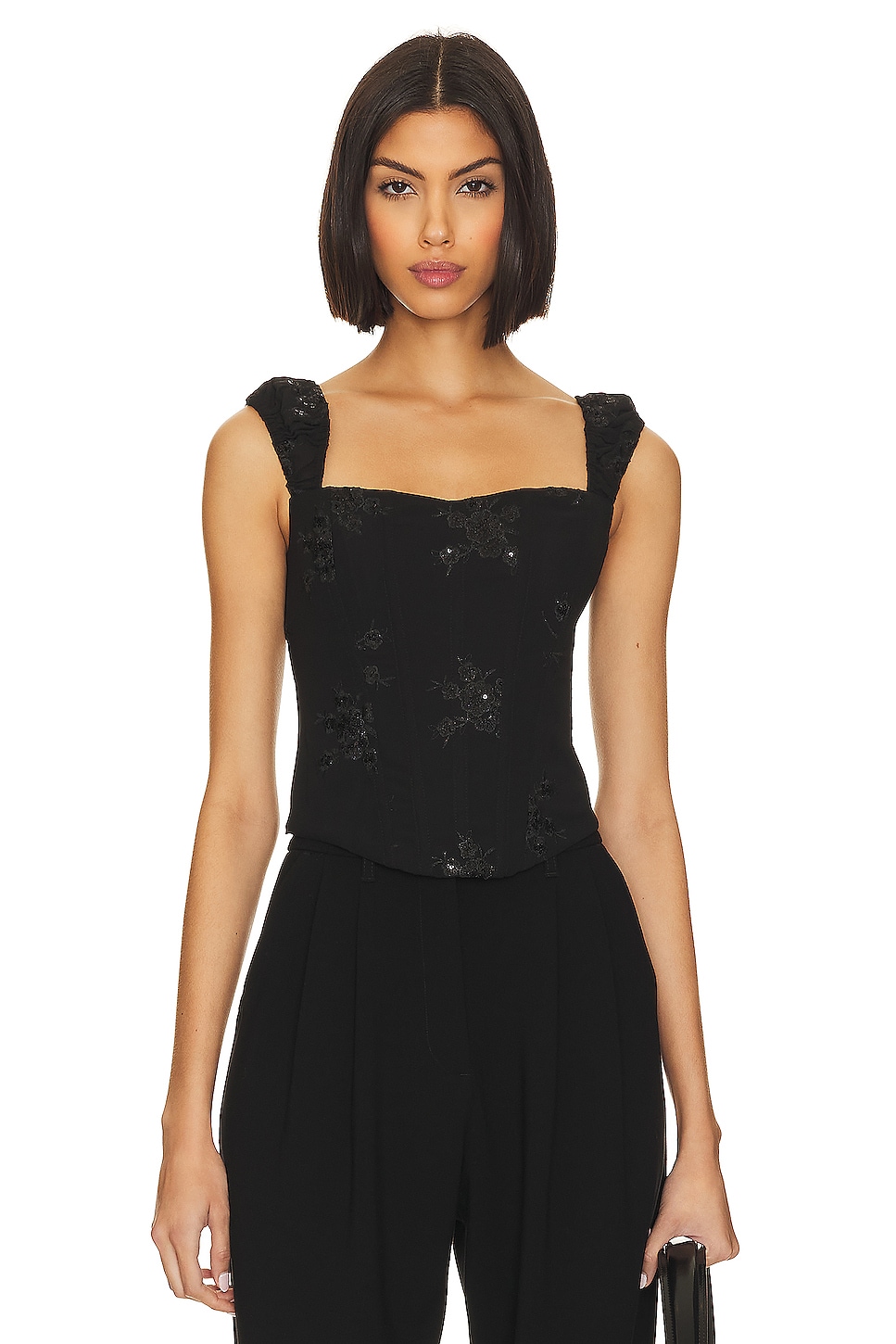 LPA Yvanna Embroidered Corset Top