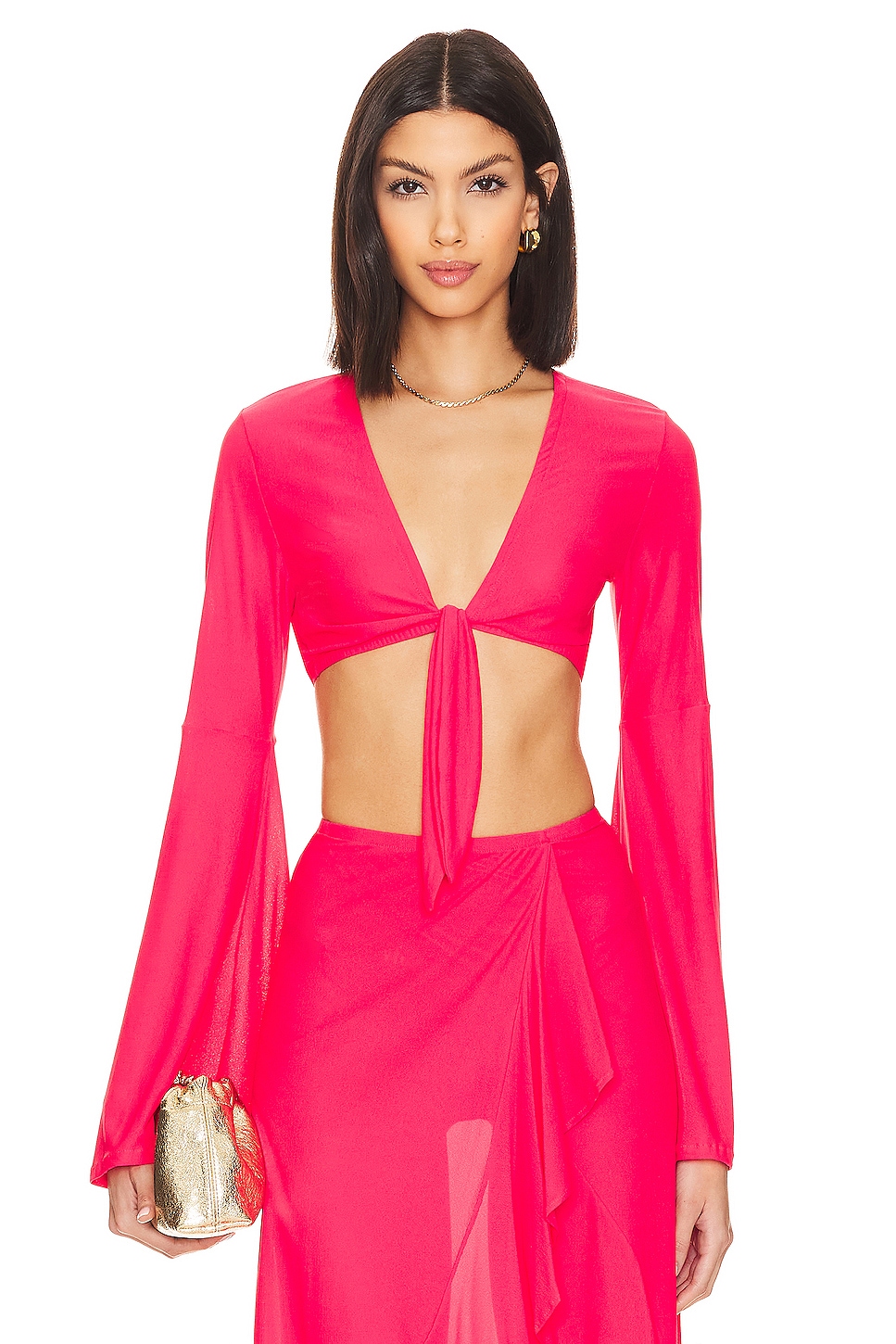 Luli Fama Bell Sleeve Crop Top