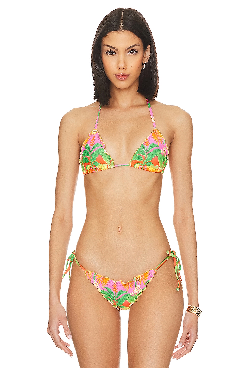 Luli Fama Palm Breeze Wavy Luxe Bikini Top