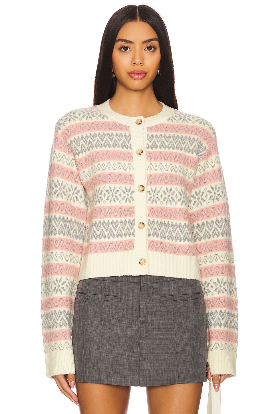 MAJORELLE Annalee Fairisle Cardigan