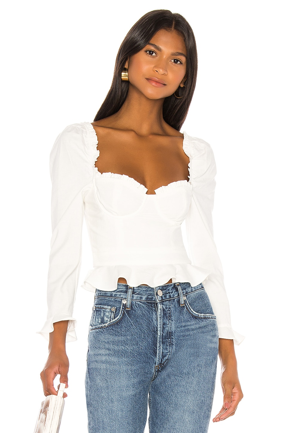 MAJORELLE Corie Top In White