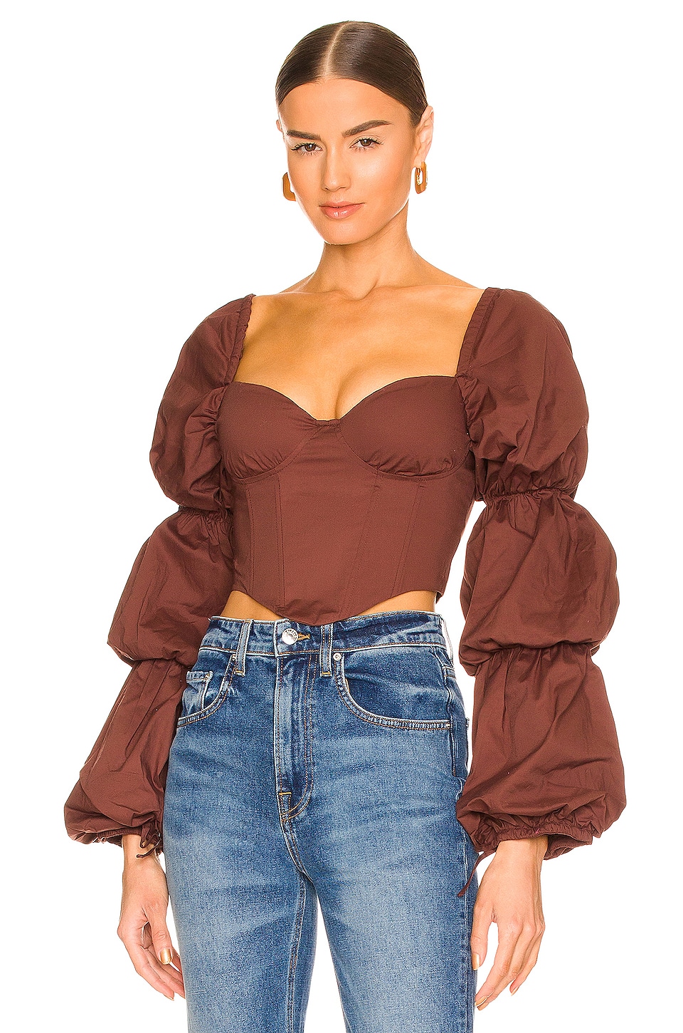 MAJORELLE Tawny Corset Top