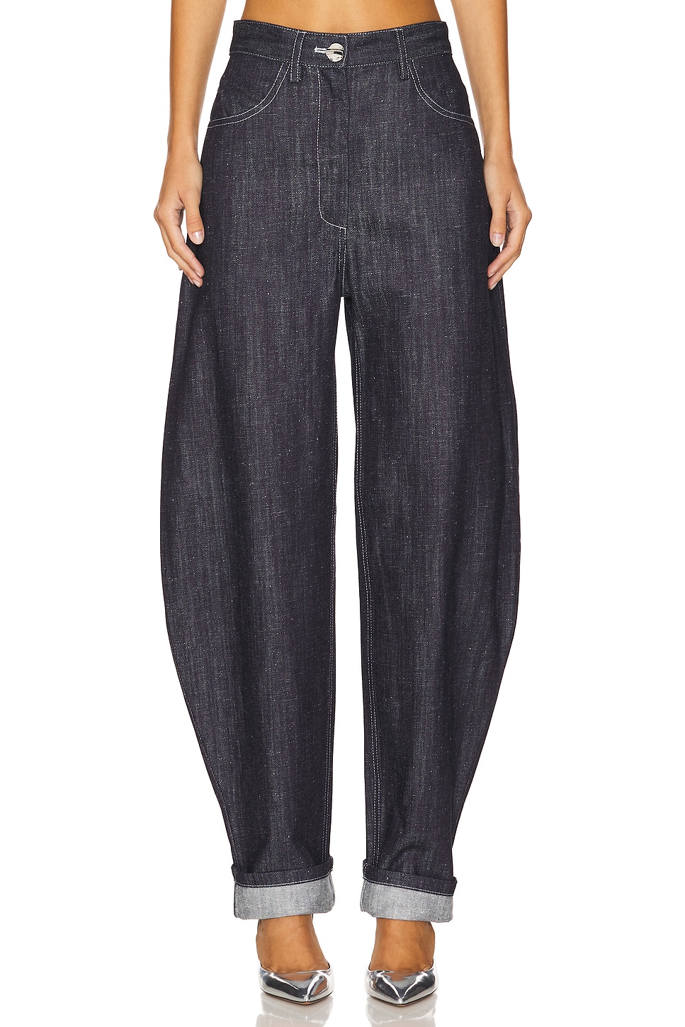 MATTHEW BRUCH High-Waist Barrel Jeans